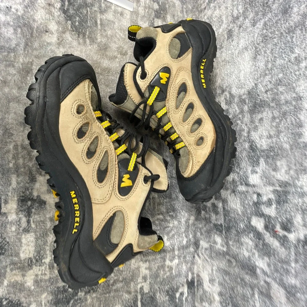 Merrell Womens 8 Reflex Hiking Shoes Birch Yellow Rugged Trail Sneakers - Picture 9 of 9